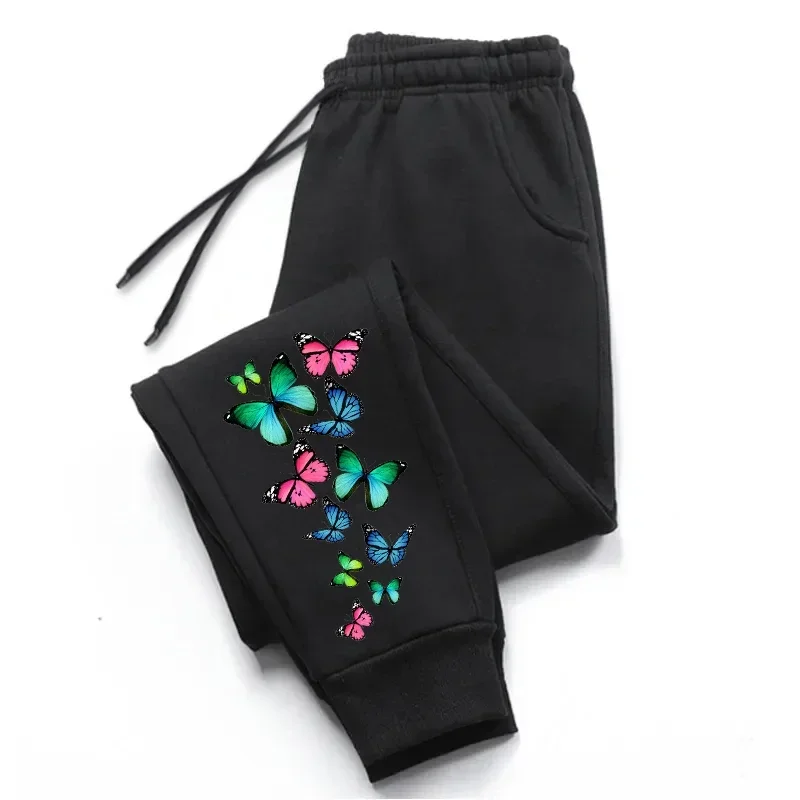 

Colorful Butterfly Printed Sweatpants for Women 2025 Hot Sale Ladies Casual Sport Jogging Pants All Season Home Outdoor Trousers
