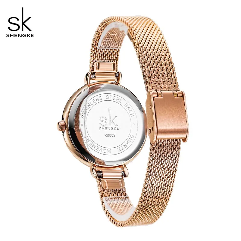 Shengke Fashion Design Ladies Watches Rose golden Women\'s Quartz Wristwatches Top Brand Women Elegant Best Gifts Clock Female