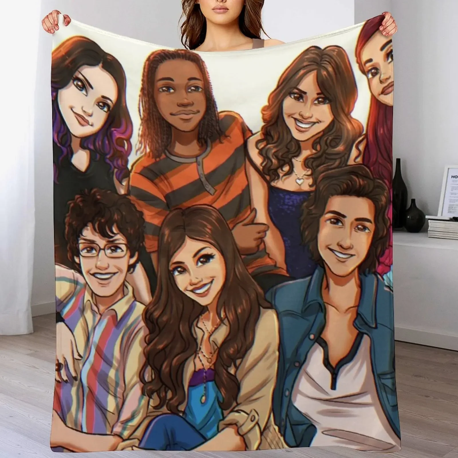 

Victorious Cast Throw Blanket Blankets For Baby Flannel Hair Blankets