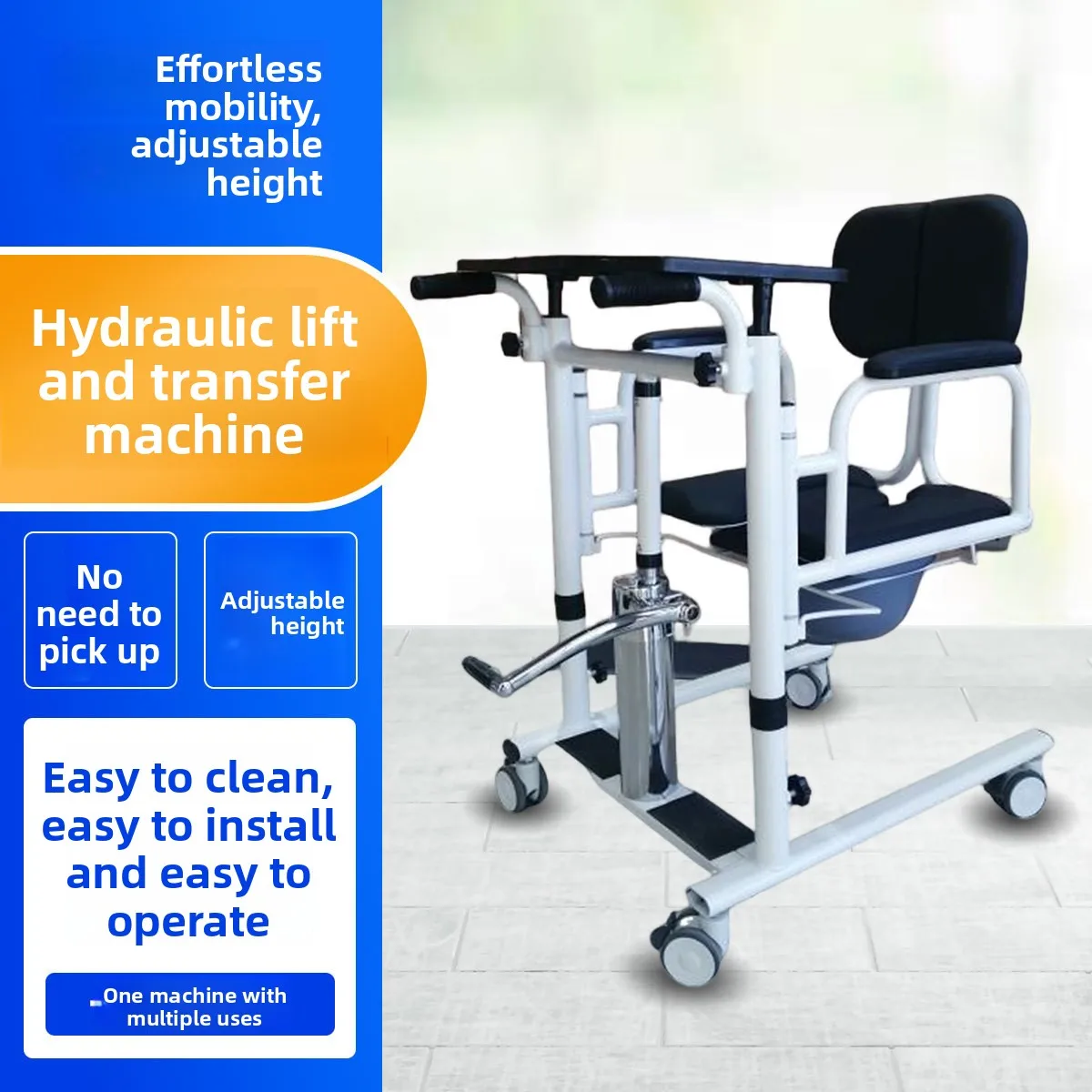 Multifunctional nursing lift hydraulic lift free lifting household elderly mobile artifact bedridden patient shifter