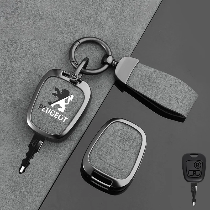 2 BUttons Car Smart Remote Key Case Protective Cover For Peugeot 106 107 206 207 306 307 406 407 Keyless Keychain Accessory