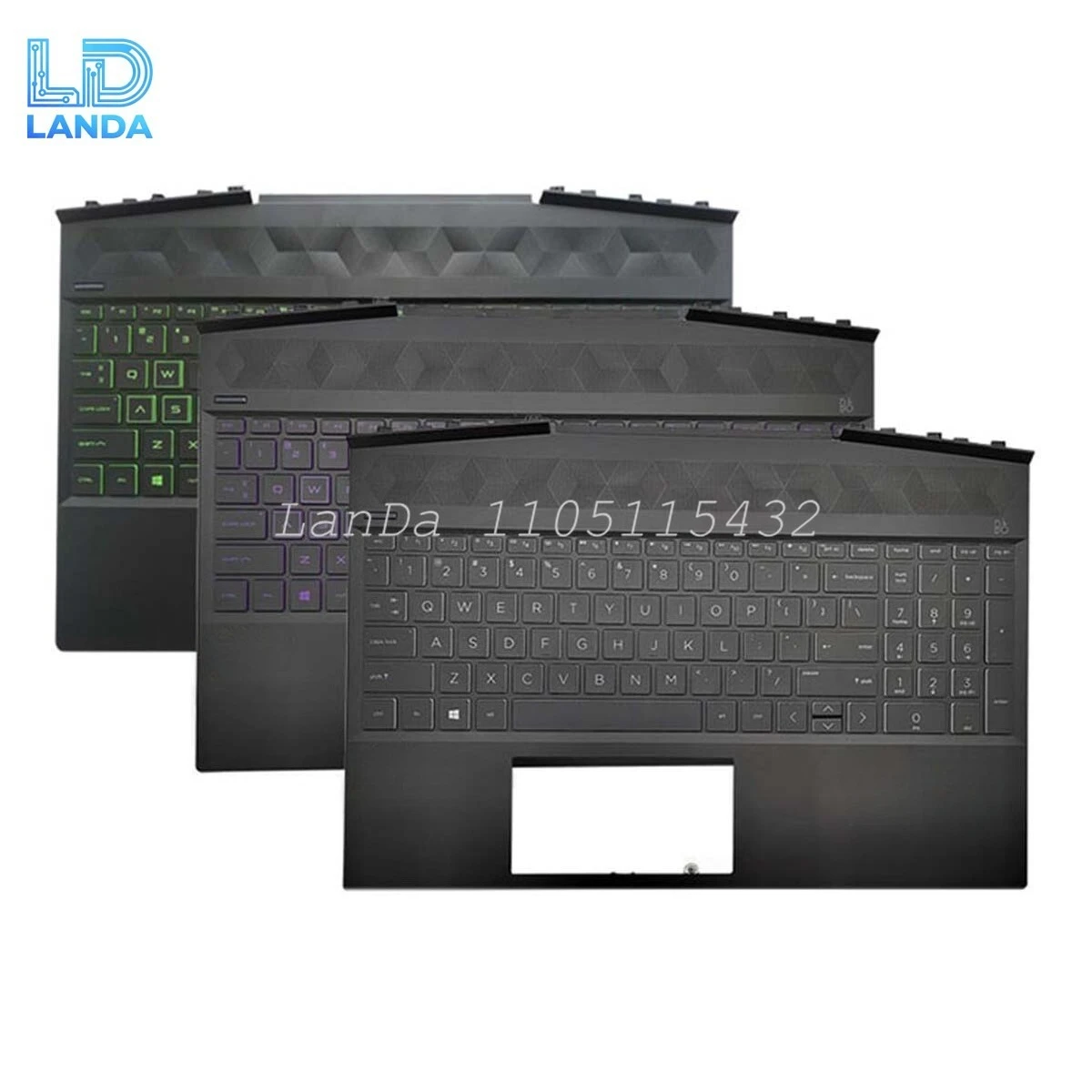 New Palmrest Upper Case Cover For HP Omen 15DK TPN-C141 Backlit Laptop Keyboard