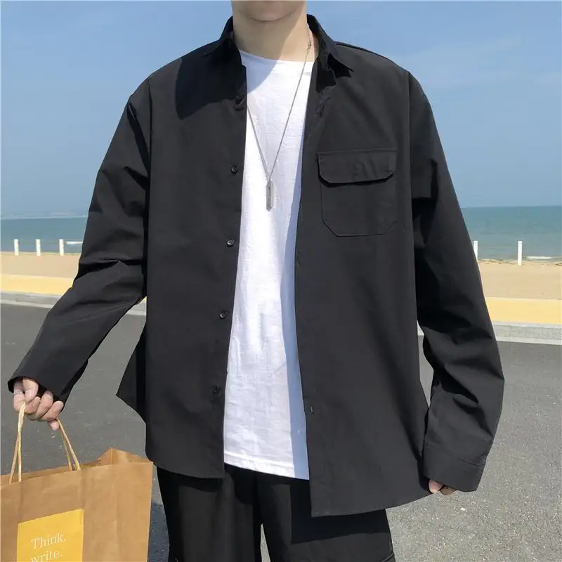 Street-fried High-end Shirt Men's Cold Style Long-sleeved Shirt Niche Design Handsome Top Spring and Summer New Jacket