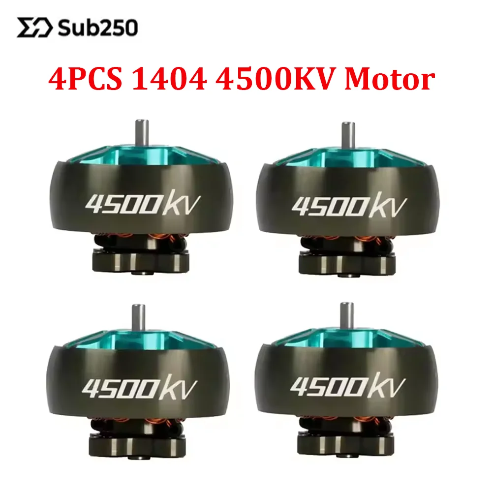 

4PCS 2025 New Sub250 1404 4500KV Motor for 2.5 / 3 inches Mini Whoops and 3 inches Freestyle FPV Drone Accessories RC