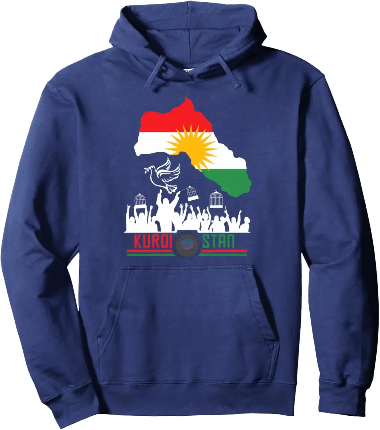 Kurdistan Gift Kurd Her Biji Newroz Kurdish Rojava Pullover Hoodie Custom Printed Graphic Hoodie Customizable Sweatshirt