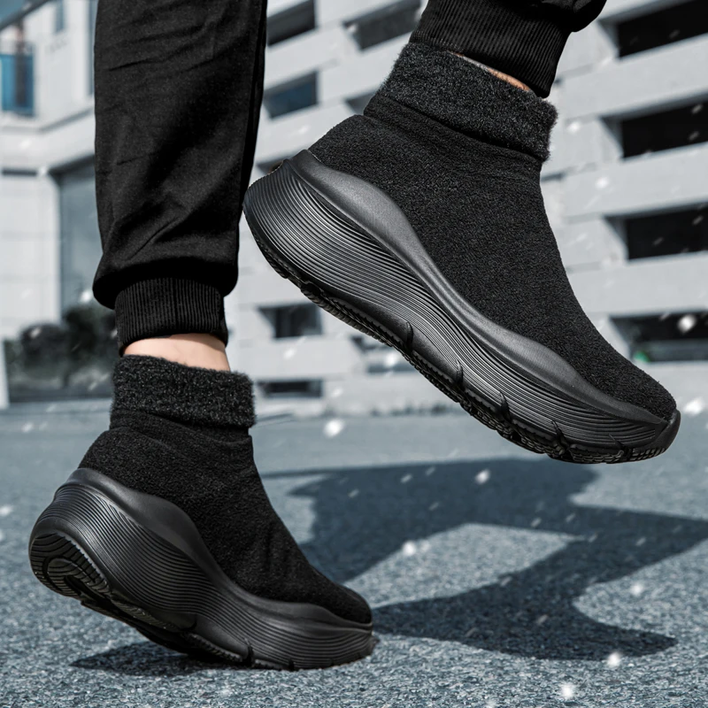 

Men's sneakers Warm Cotton Snow Ankle Boots Casual Shoes Couple Platform Shoes Men Boots Designer Shoes Warm Sock Boots