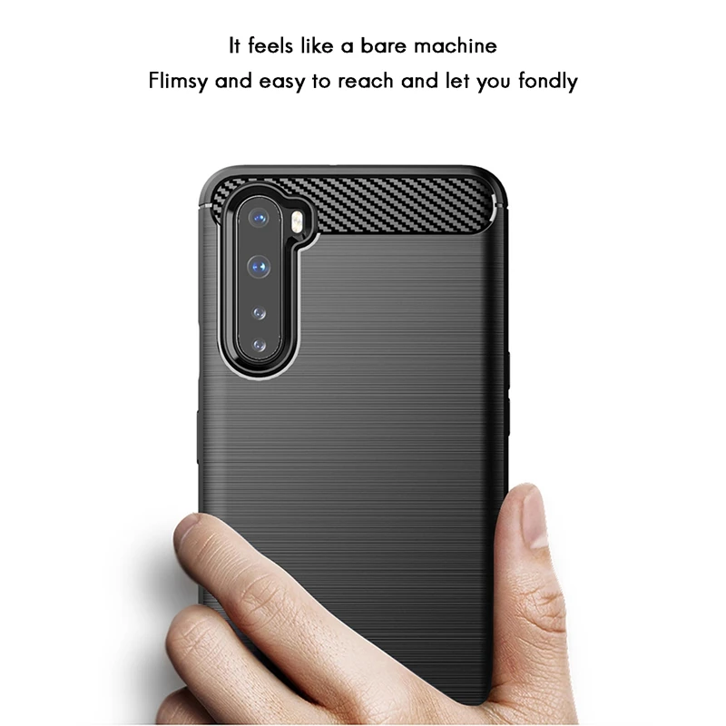For Oneplus Nord Case Slim Fit Flexible TPU Case Brushed Texture Soft Protective Cover For Oneplus Nord
