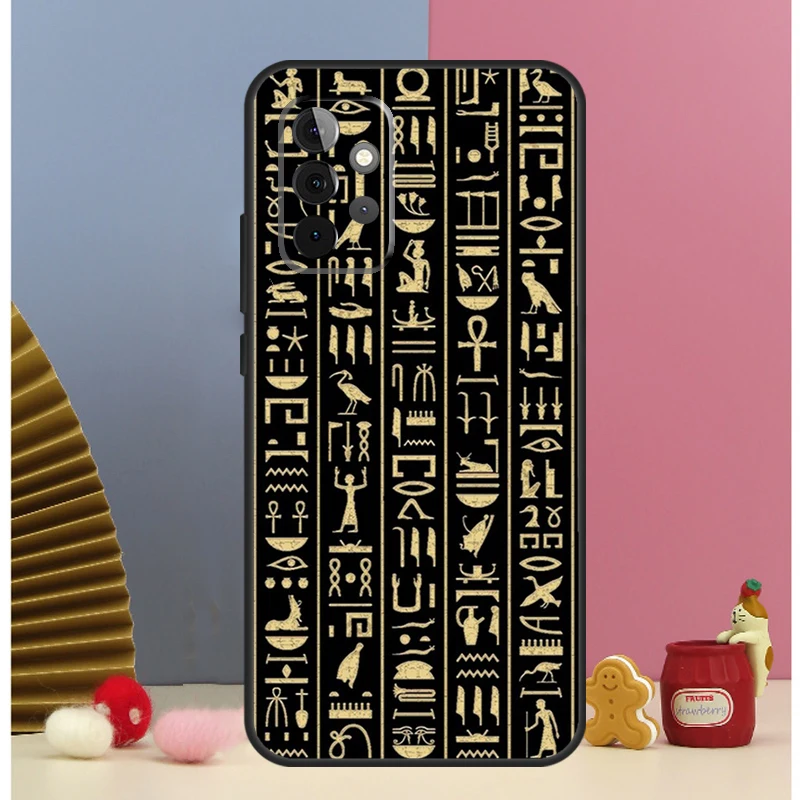 Ancient Egyptian Hieroglyphic Case For Samsung Galaxy A13 A33 A53 A32 A52 A22 A12 A15 A25 A71 A51 A14 A24 A34 A54 Cover