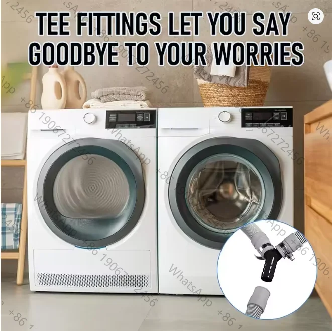 5PCS Washing Machine Drain Hose Y-Type Reducer Plastic Connector For Split Pipe Connection Three-Way Adapter wholesale