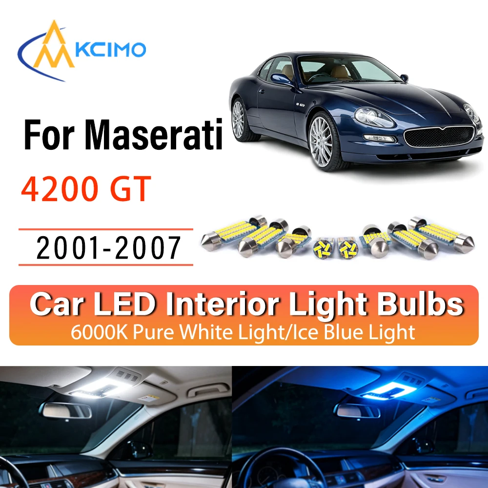 Reliable LED Interior Lights For Maserati 4200 GT 2001-2007 Durable, Blue Light, White Light Kit Quick Setup Premium