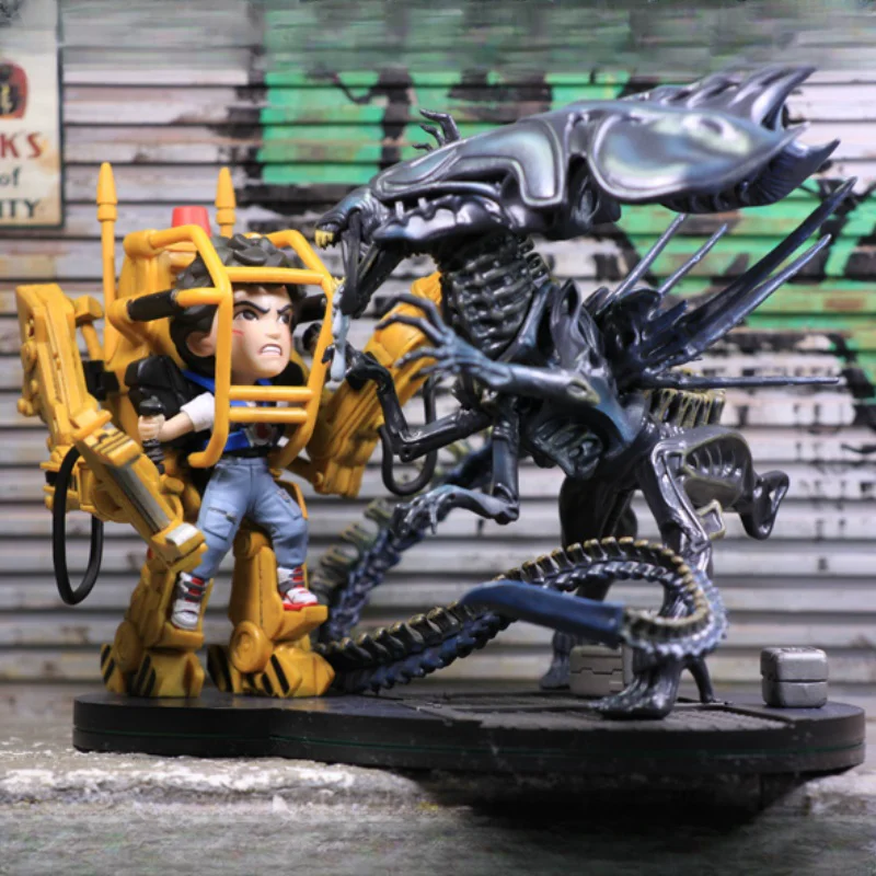 Spot Qmx Ripley Mechanical Loader Vs Alien Queen Transparent Head Handmade Statue Doll Model