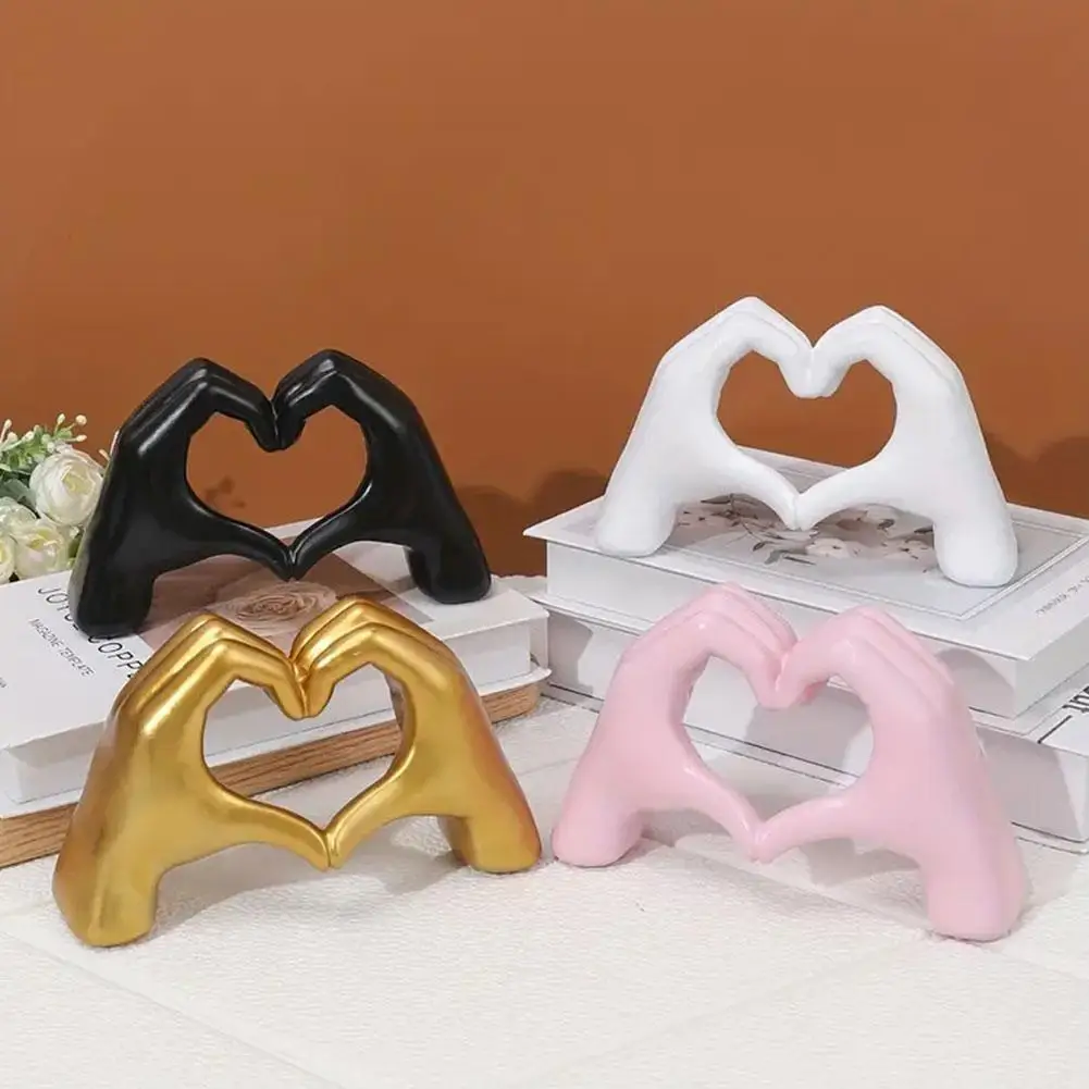 1 pz Decorazione Gesto, Statua Dito Cuore Decorazione Moderna Ornamento Arte Scultura Casa Dito a forma di Cuore Personalizzato Gestu S5h1