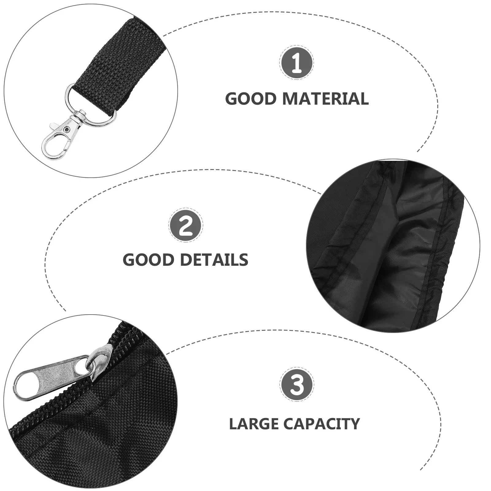 

Lawn Tractor Leaf Bag Heavy Duty Large Capacity Oxford Cloth Pouch for Riding Lawn Mower Garden Grass Collection