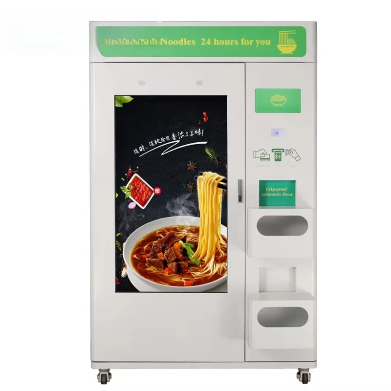 Factory Direct Supply Customized 24hrs Self Service Hot Water Heated Instant Ramen Cup Noodle Hot Food Vending Machine
