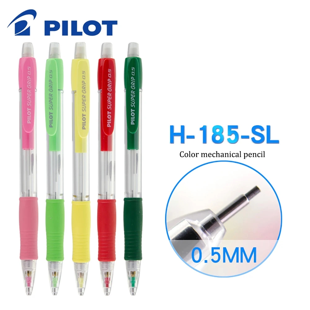 Japanese Stationery PILOT Mechanical Pencil H-185 0.5mm Mouth Retractable Low Center of Gravity To Write Constantly Cute Pencil