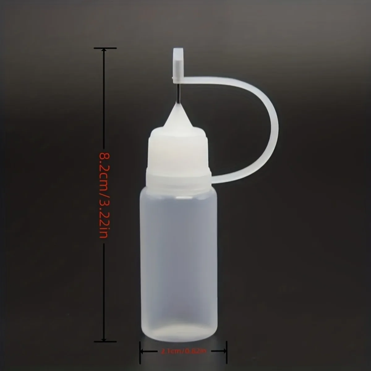 0.34oz Squeeze Bottles with Needle Tips, PE Glue Applicator Bottles, Transparent Craft Tools, Scrapbooks, DIY Resin Craft Making