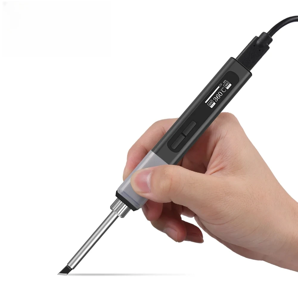 Portable Soldering Iron Kit 65W Welding Tool Ceramic Heater Welding Solder Rework Station Heat Electric Solder Iron Tips