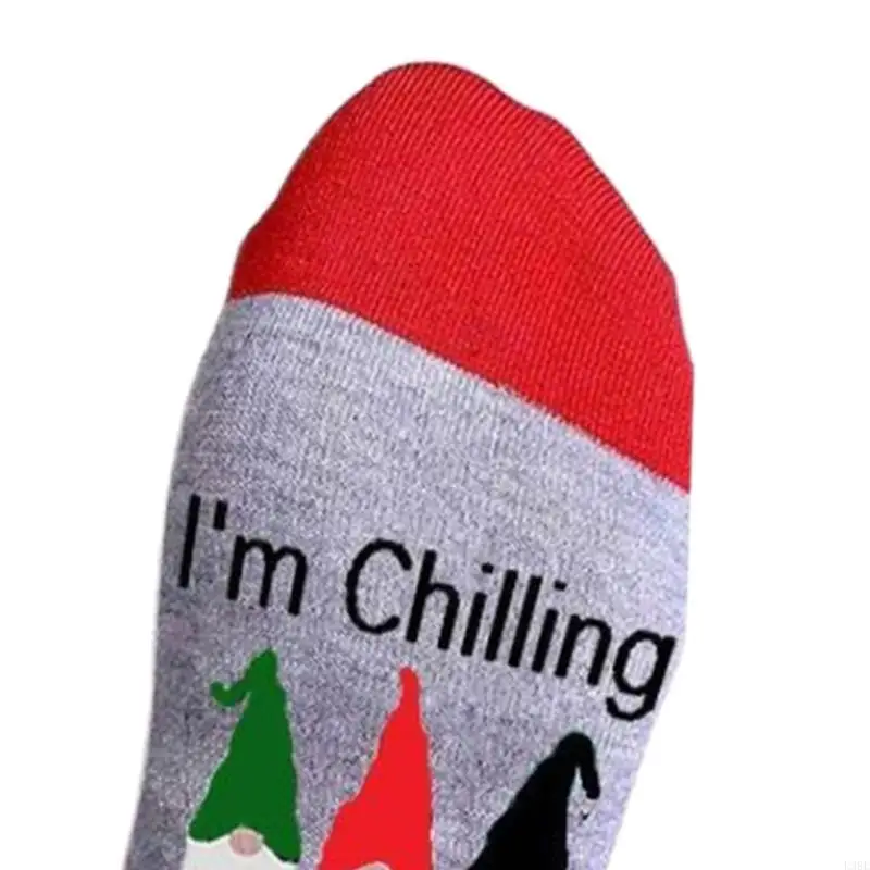 L38E Adult Christmas Funny Cotton Socks If You Can Read This Gnomes Holiday Stockings
