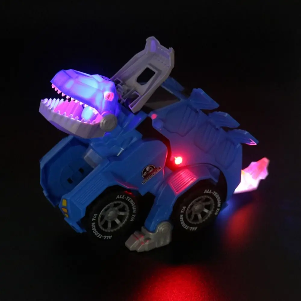 ألعاب سيارات تشوه الديناصور البلاستيكية محاكاة الضوء نموذج روبوت التحويل التلقائي مع ديكور حرفي الصوت