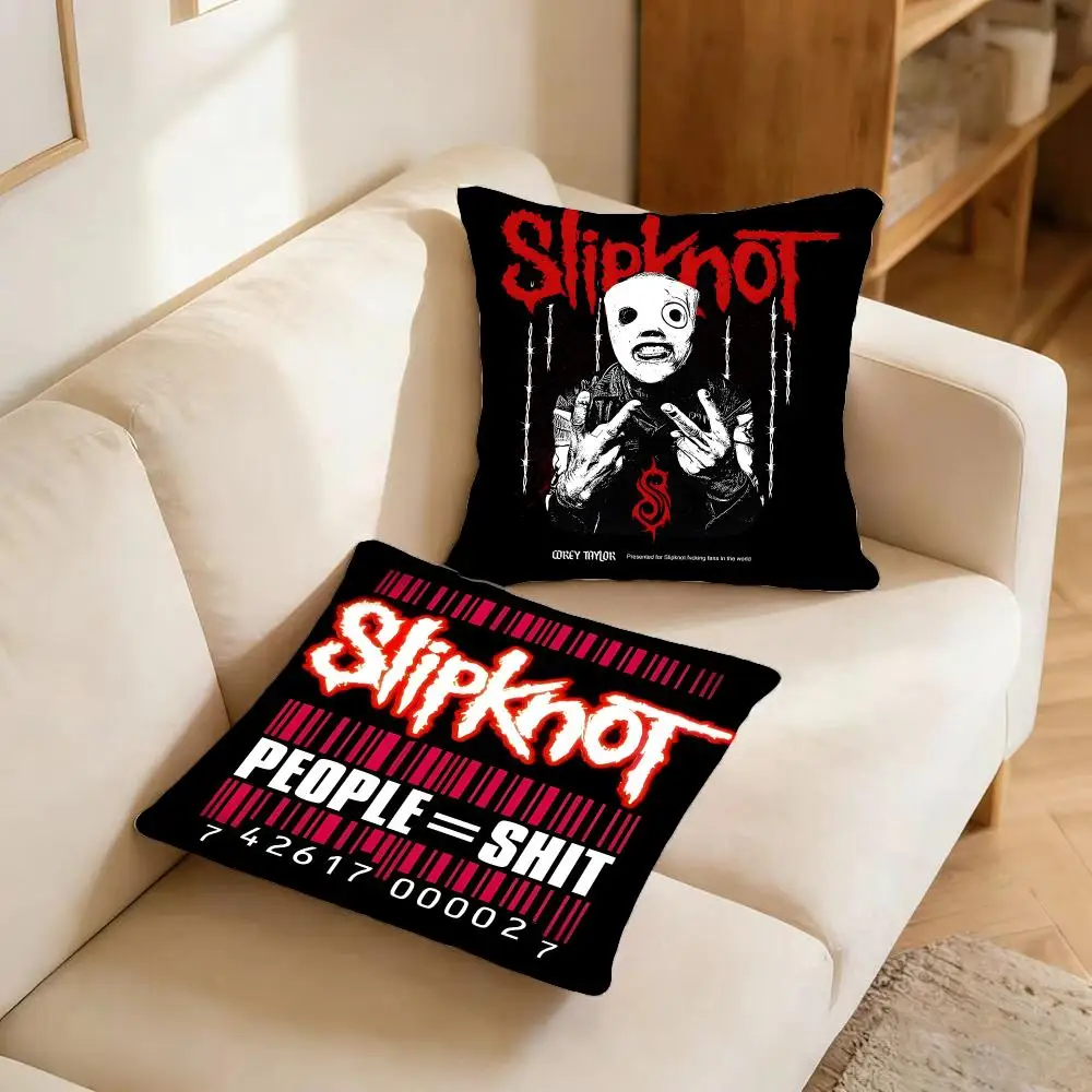 Band Music Slipknot Cushion Cover Warm coral fleece Cute kawaii plush Kawaii mascot throw