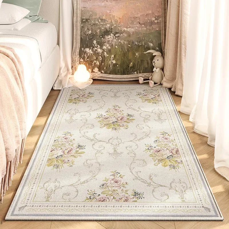 American Retro Bedroom Bedside Carpet Fashion Flower No-clean Wipe Coffee Table Mat Soft Living Room Sofa Cloakroom Rug Ковер 러그