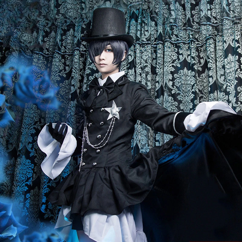 

Anime Black Butler Cosplay Ciel Phantomhive Cosplay Cotume Kuroshitsuji Costume Halloween Women Fancy Party Outfit