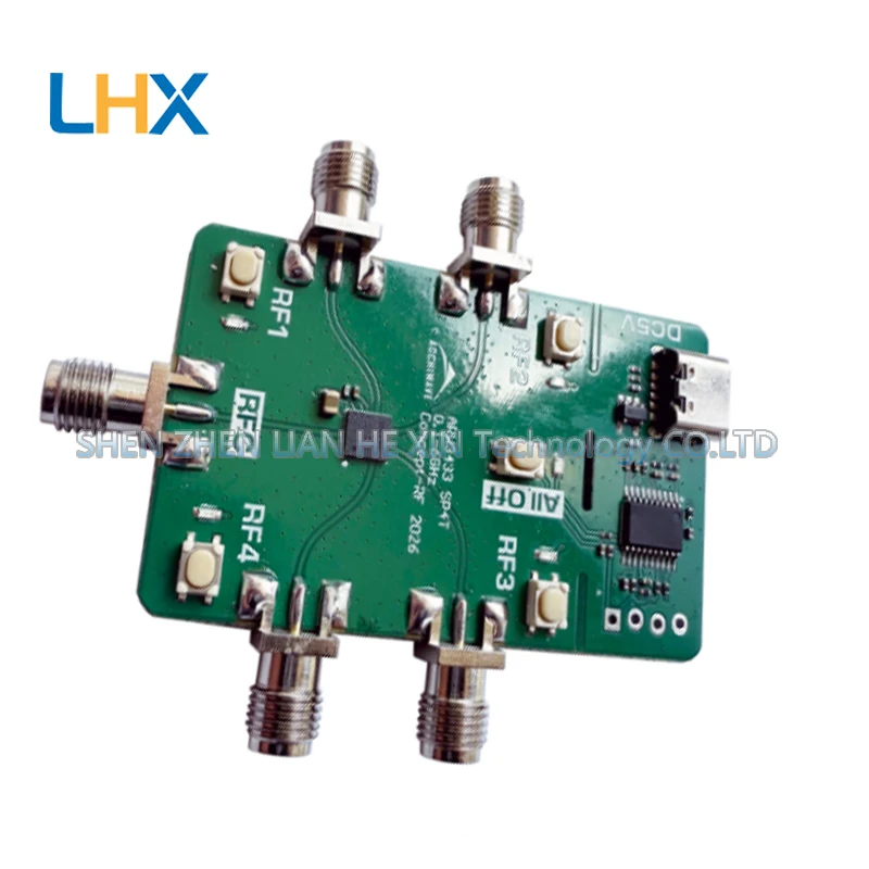 ARW3433 SP4T Non-Reflective RF Switch 0.1 - 6GHz  Button Control new