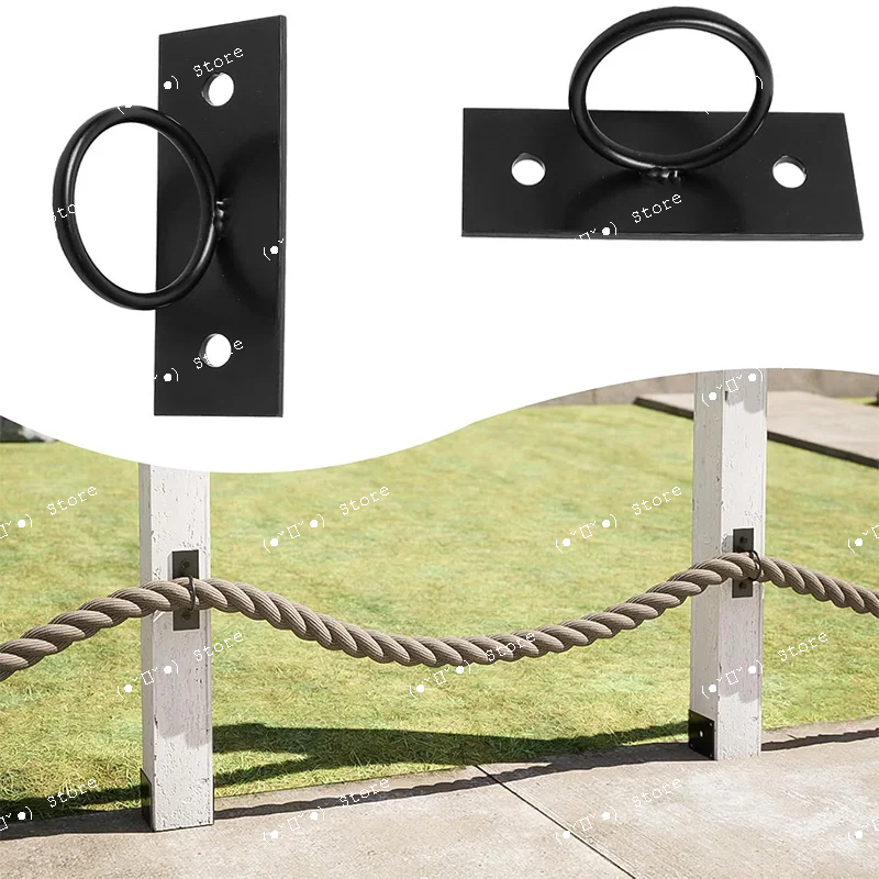 

Black circular rope bracket 304 decorative rope fixing bracket rope fence bracket wall mounted ceiling hook
