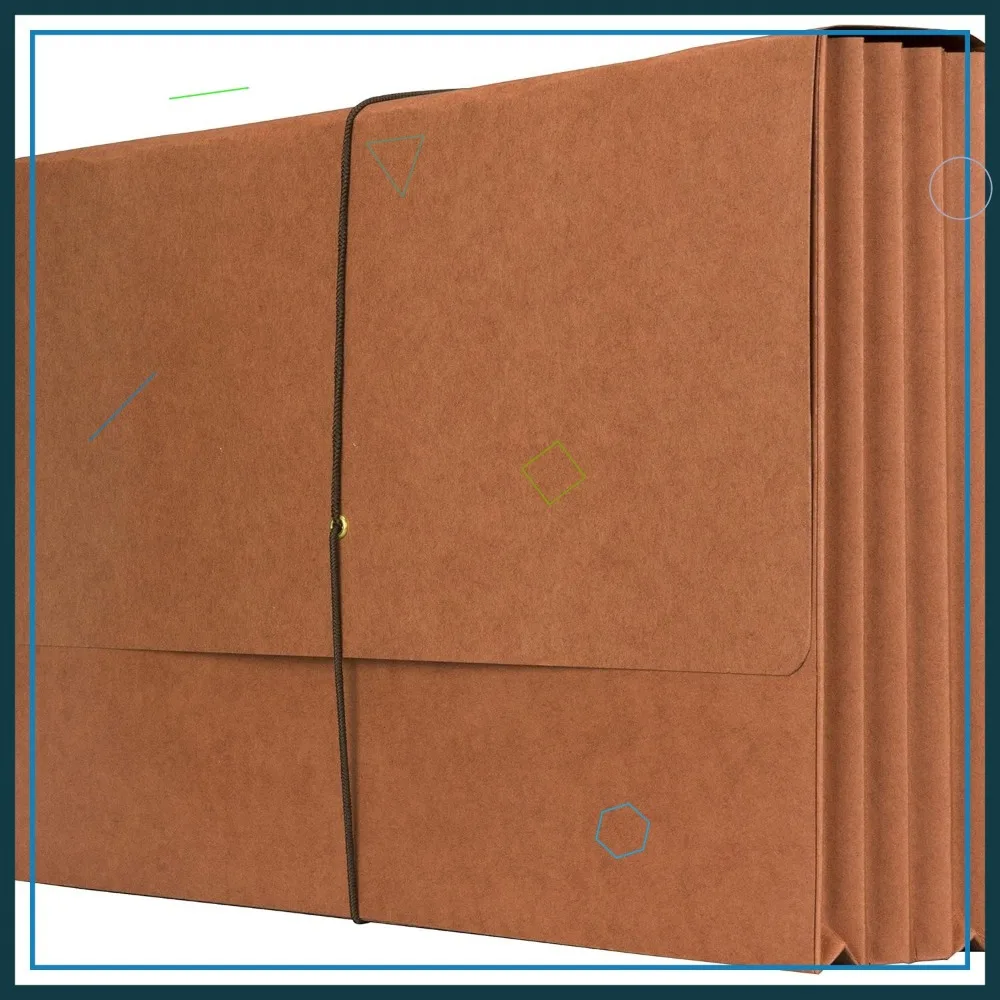 

Legal Size Expanding File Wallet with 10 Redropes, USA Made, Expandable Folders & Elastic Cord