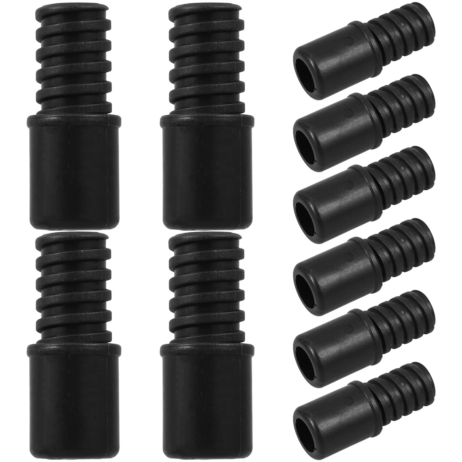 10Pcs Aluminum Alloy Threaded Tip Replacement for Mop Pole Handle Broom Extension Rod Duster Handle Rivet Design Secure Stable