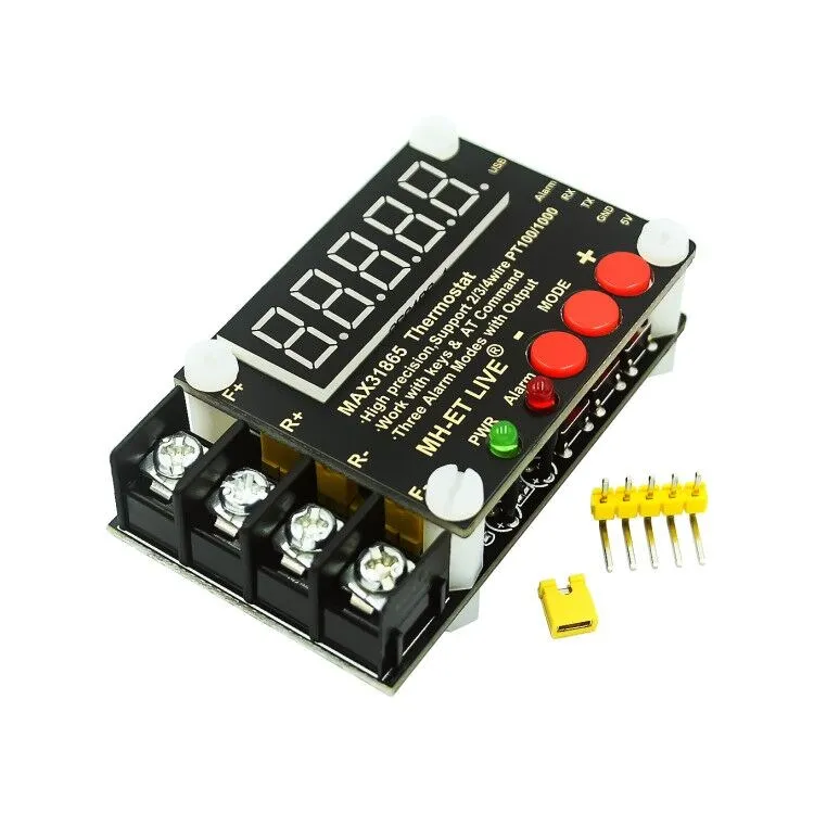 MAX31865 high precision isolated temperature collector module PT100 serial port output upper computer software debugging