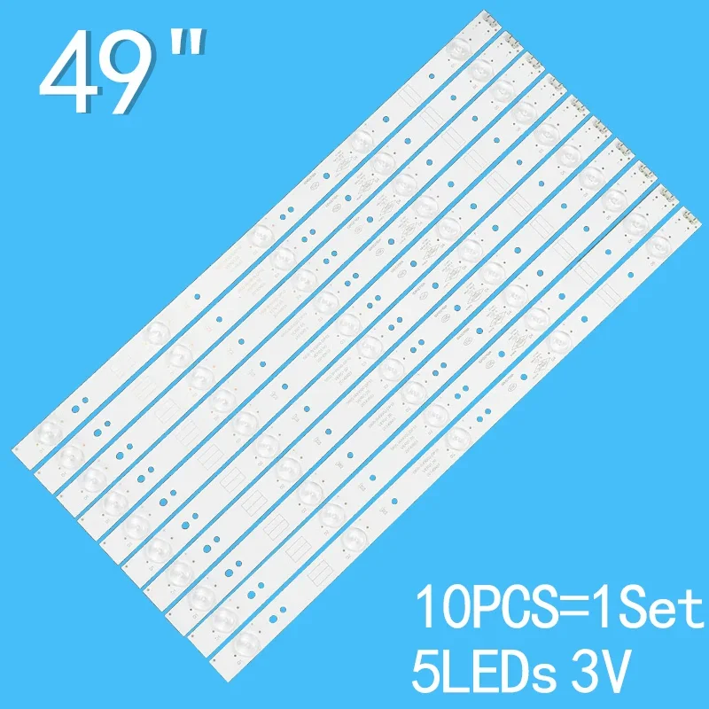 

10 шт./набор 460 мм для Skyworth 49 "5800-W49001-1P00/2P00 для 49E3000 49E6000 49E360E/5ERS 49E3500 49E350E 49E6090