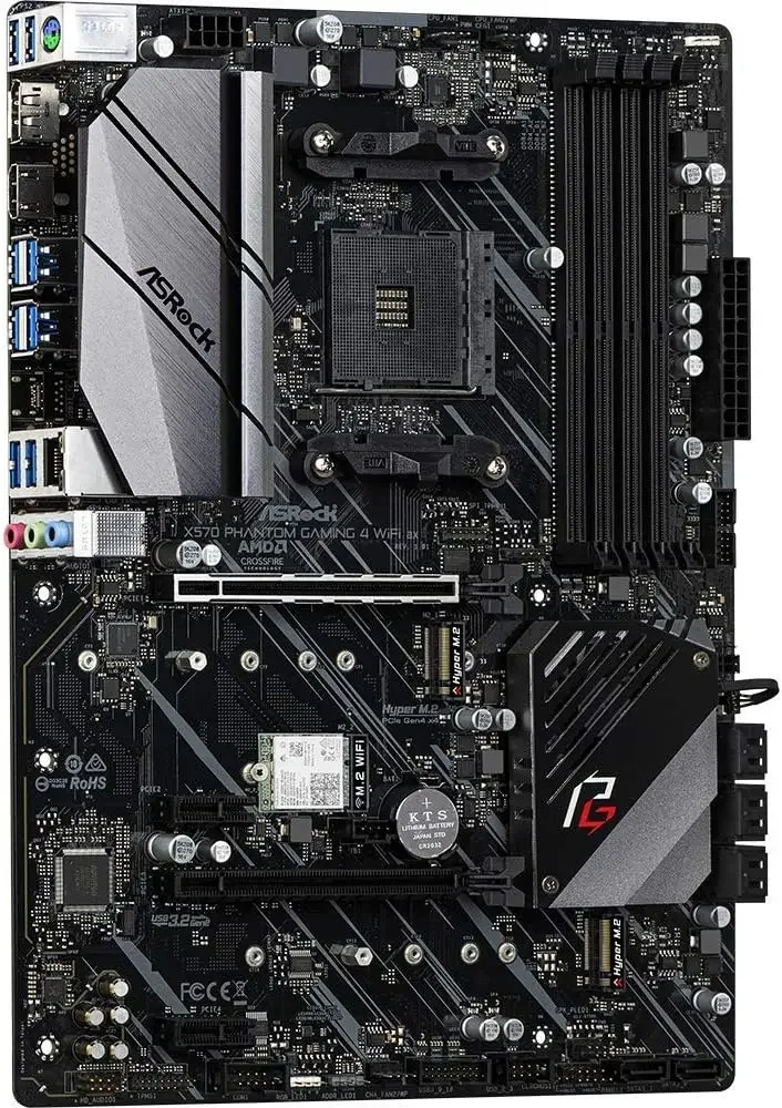 ASRock X570 Phantom Gaming 4 WiFi ax اللوحة الأم AM4 AMD X570 DDR4 128GB PCI-E 4.0 دعم Ryzen 5 5600X 4100 1600 3600 وحدة المعالجة المركزية