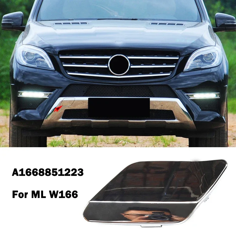 1668851223 1668851423 For Mercedes Benz ML W166 Front Rear Bumper Towing Eye Tow Hook Chrome Cover Cap