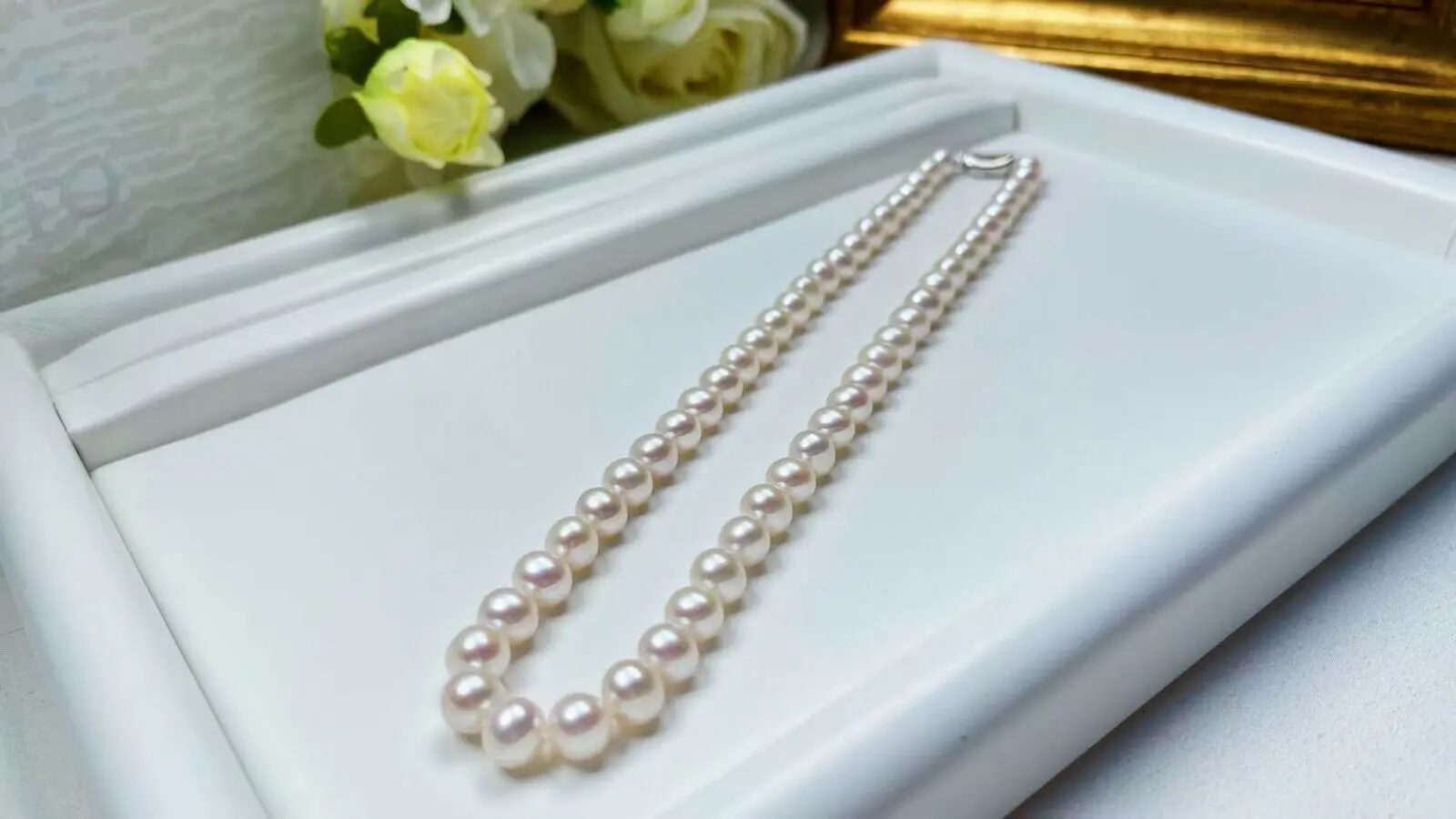 Classic 9-10mm South Sea AAA White Pearl Necklace 18inch