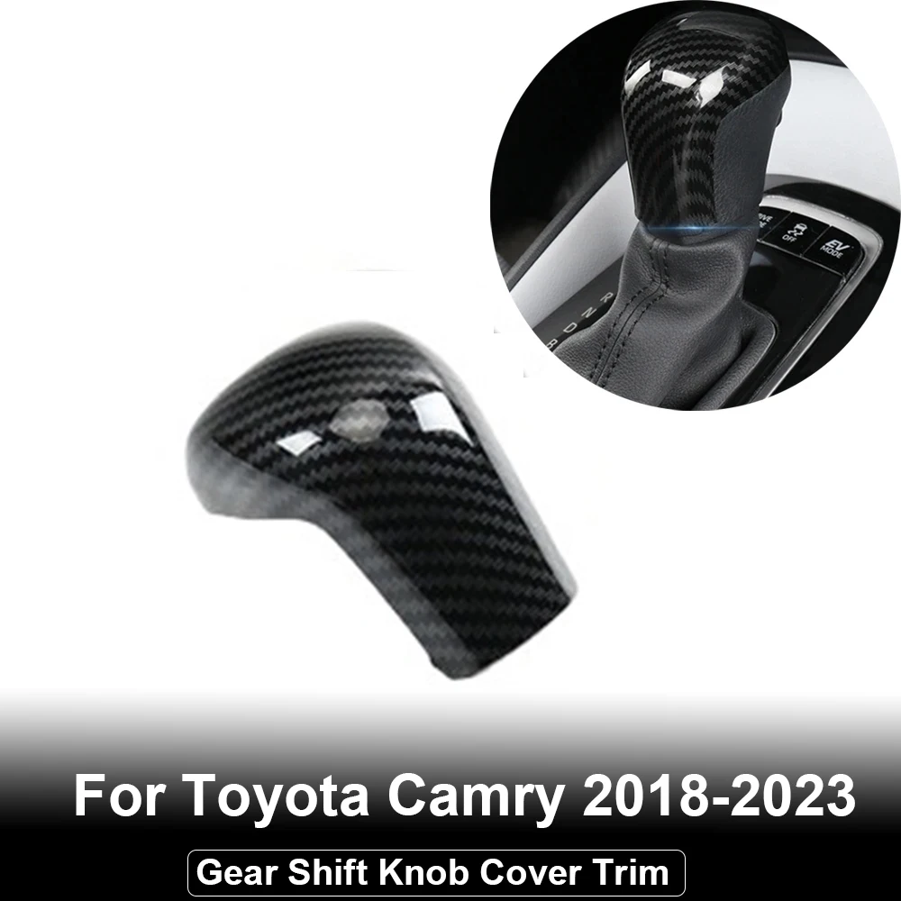 Pokrywa gałki zmiany biegów z włókna węglowego ABS do Toyota Camry 2018 2019 2020 2021 2022 2023 Akcesoria do wnętrza samochodu
