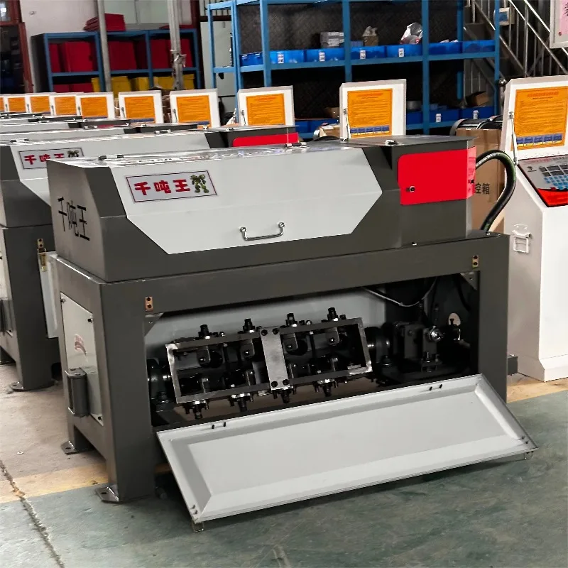 Redresseuse hydraulique CNC automatique pour barres d'armature 9KW à double vitesse, pour le redressage de fils et de tôles rondes, équipement de traitement pour la construction