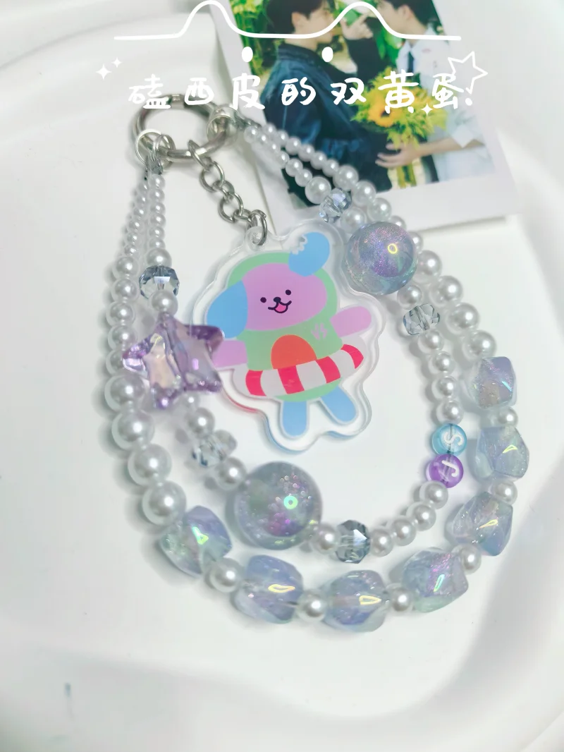 

Handmade Thailand Drama Love's Sequel Jimmy&Sea Avocean Beaded Phone Chain Hanging Cord Phone Charms Phone Strap