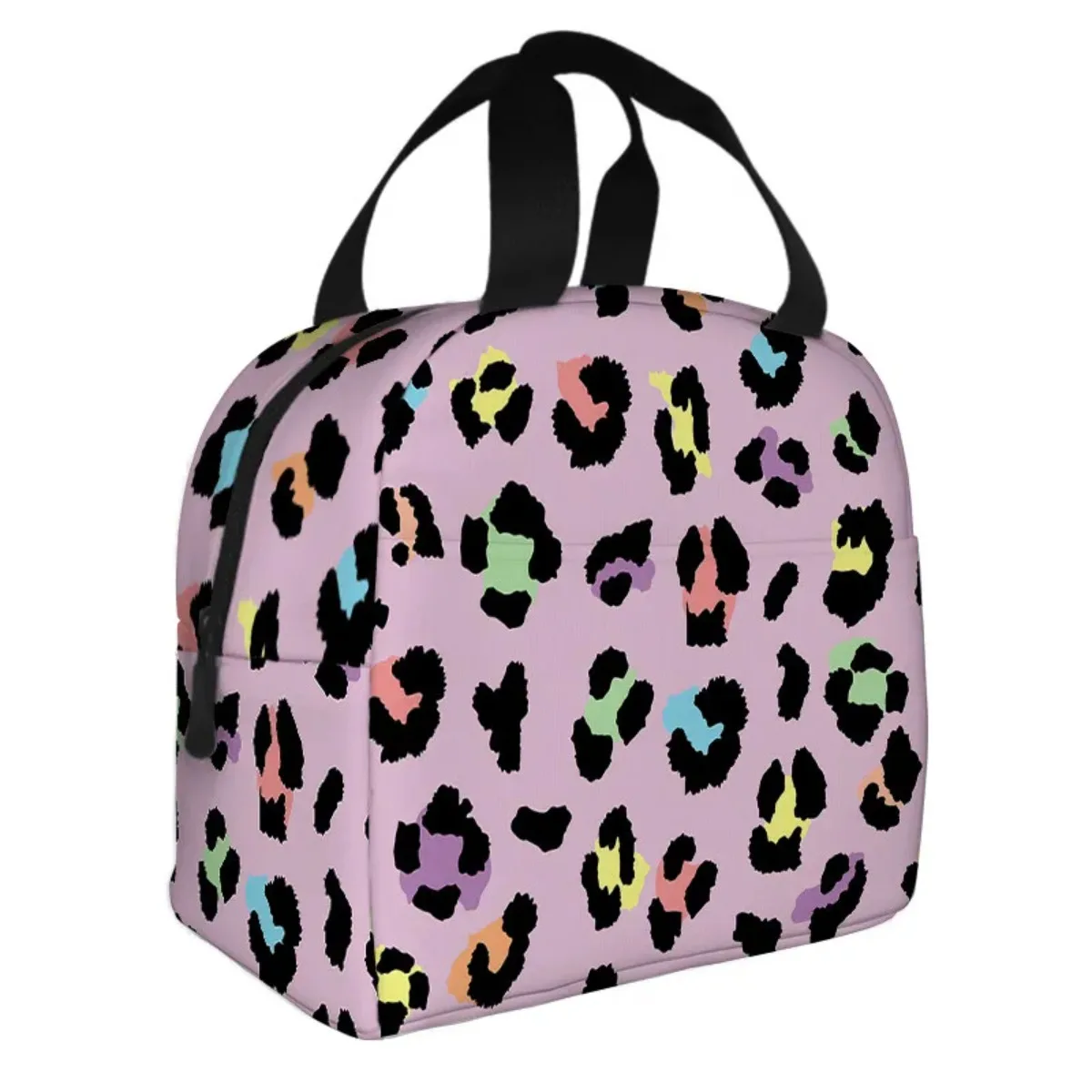 

Colorful Spot Pink Small Handheld Insulation Lunch Bag for Boy/Girls Best Gifts 3D Cartoon Convenient Picnic Bag