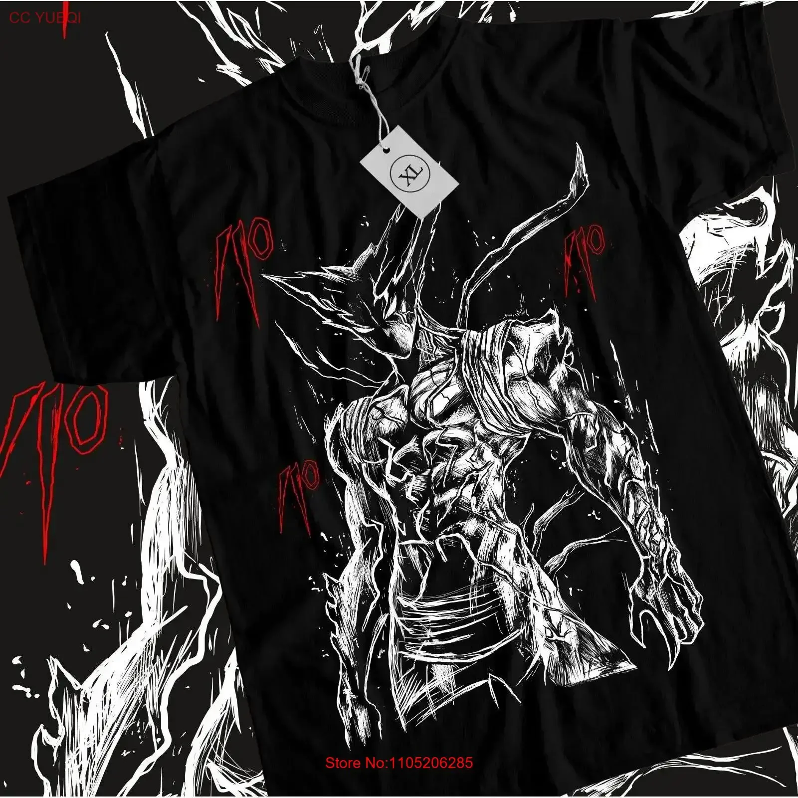 Garou T shirt One Punch Shonen King Horror Anime Manga black All Size vintage Washed Breathable Stretched Unisex homme graphic