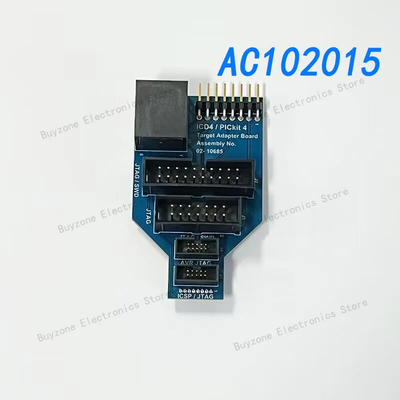 Ac102015 Adapterkaart, Mplab Icd 4/Pickit 4 Debugger Naar Microchip-Ice/Power Debugger/J-Link