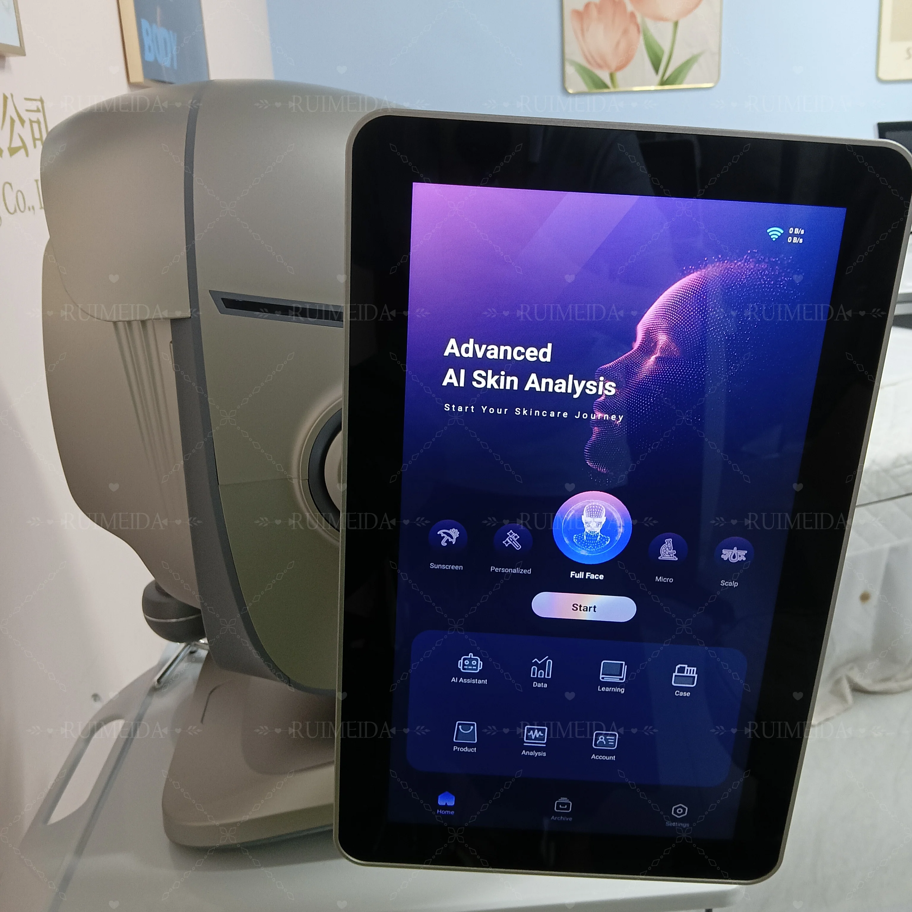 X3 PRO Facial Skin Analyzer 3D AI Skin Analysis Scanner Hair Scanner Light Magic Mirror Analysis Machine 15.6 Inch 8 Spectrum