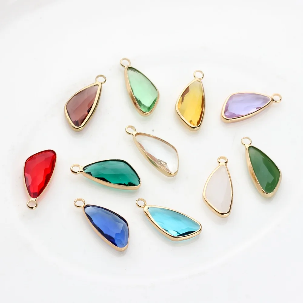 Exquisite Crystal Glass Charms Pendant for DIY Necklace Earring Decoration