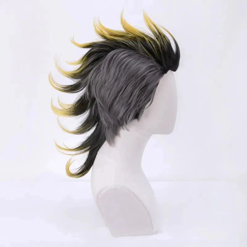 25COS Shinazugawa Genya شعر مستعار Kimetsu No Yaiba تأثيري موهيكان تصفيفة الشعر مقاومة للحرارة الاصطناعية الشعر هالوين زي الباروكات + شعر مستعار