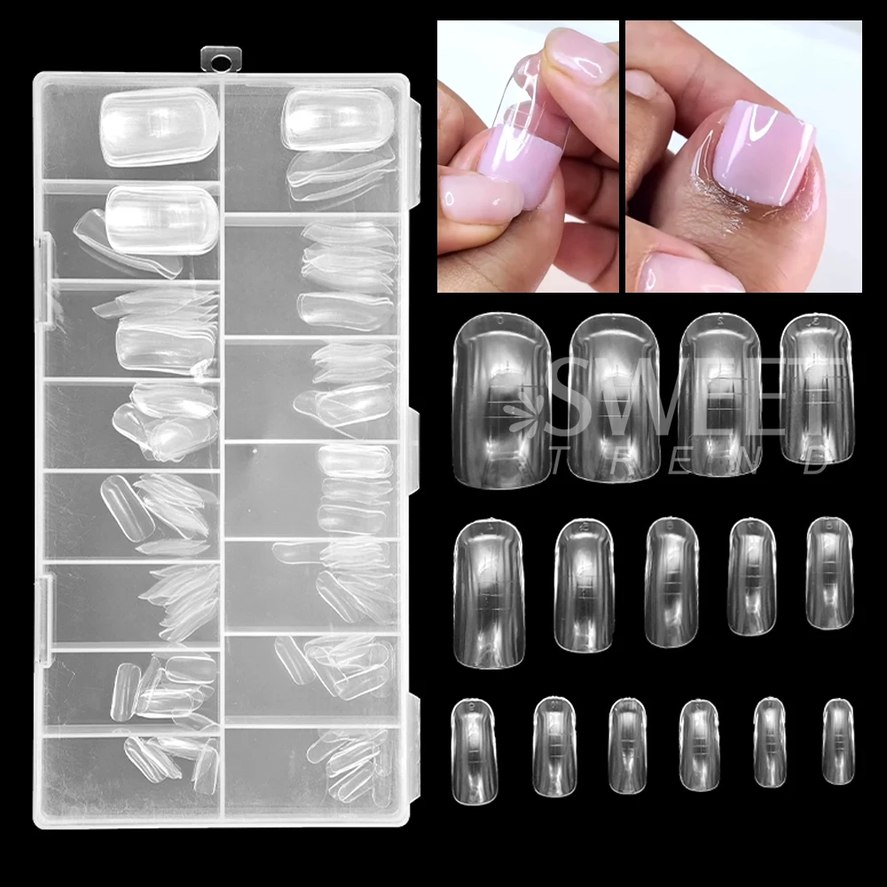 120/150pcs/Box Dual System Nails Forms Set Acrylic Extension False Nail Tips Toenail Top Forms for Nails Gel Building Mold Tools