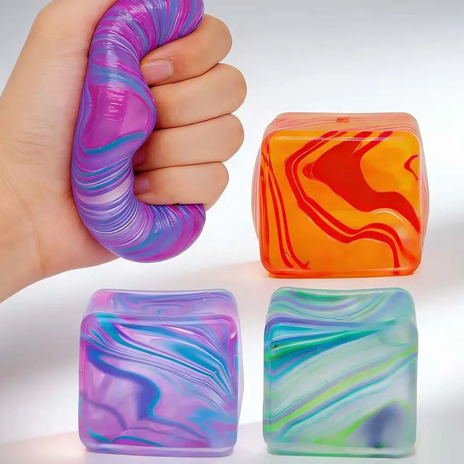 Stress relieving flow pattern cube kneading, three-dimensional kneading venting toy slow rebound decompression