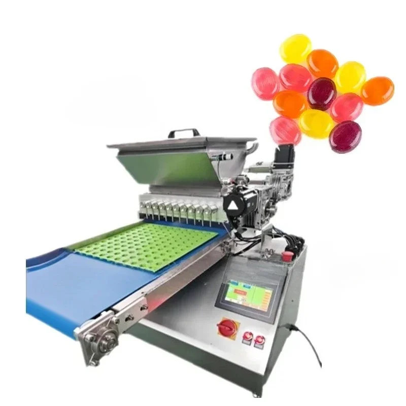 Commercial desktop type sweet hard candy sugar gummy filling fudge chocolate making molding pouring machine manufacturer