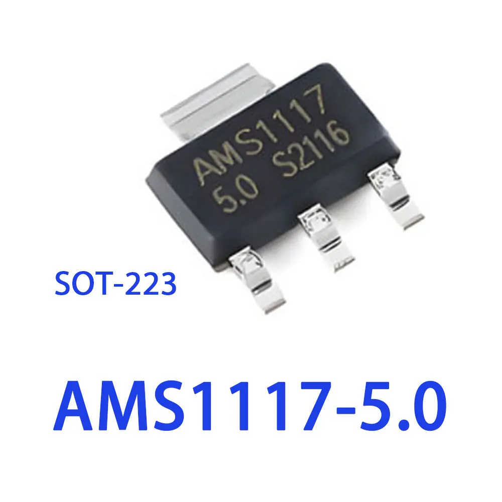 10PCS AMS1117-5.0 SOT-223 1117-5.0 AMS1117 1117 IC Chipset