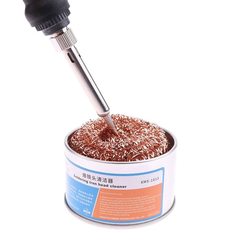 Desoldering Cleaning Ball Soldering Iron Mesh Filter Cleaning Nozzle Tip Copper Wire Cleaner Ball Metal Dross Box Clean Ball New