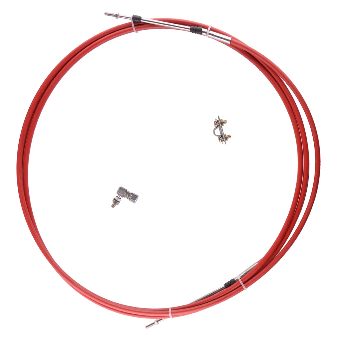 

16 Feet Marine Boat Throttle Control Cable Fit For Yamaha Outboard with 10-32UNF Threaded Connector Red